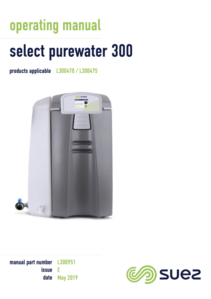 Purite Select Purewater 300 Manual